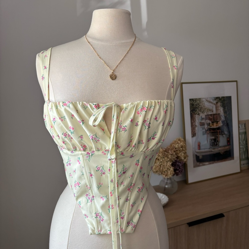 Ditsy Floral Corset Top -Size M